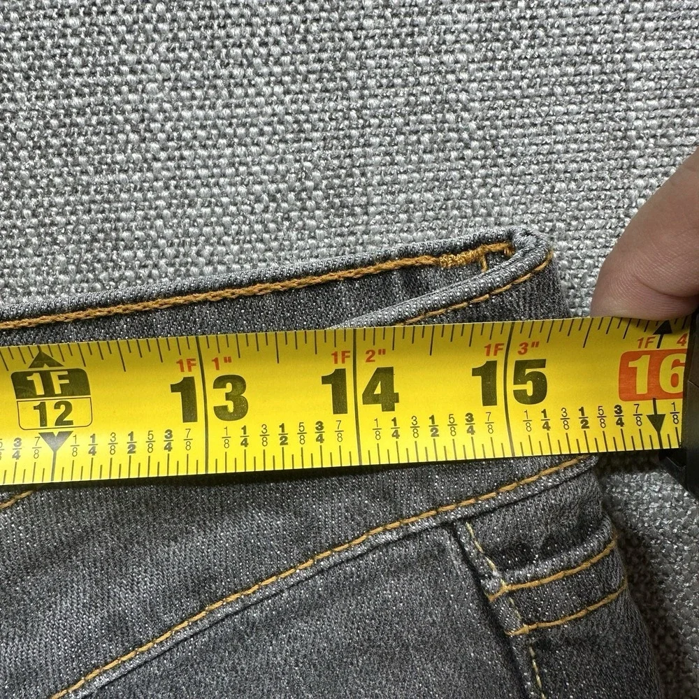 Levi's 318 Women Superlow Bootcut Gray Jeans Low Rise 5‎ J  S Stretch Y2K